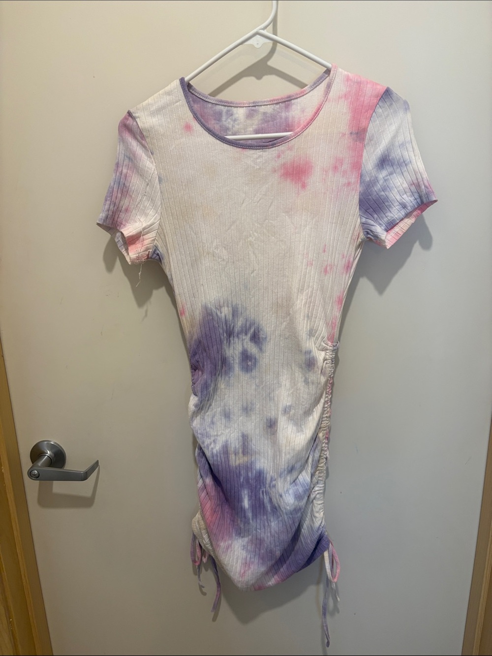 Tie-Dye Ribbed Short Sleeve Dress